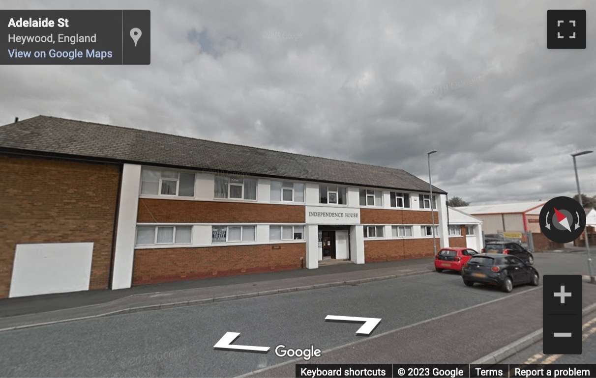 Street View image of Independence House, Adelaide Street, Heywood, Rochdale, Lancashire