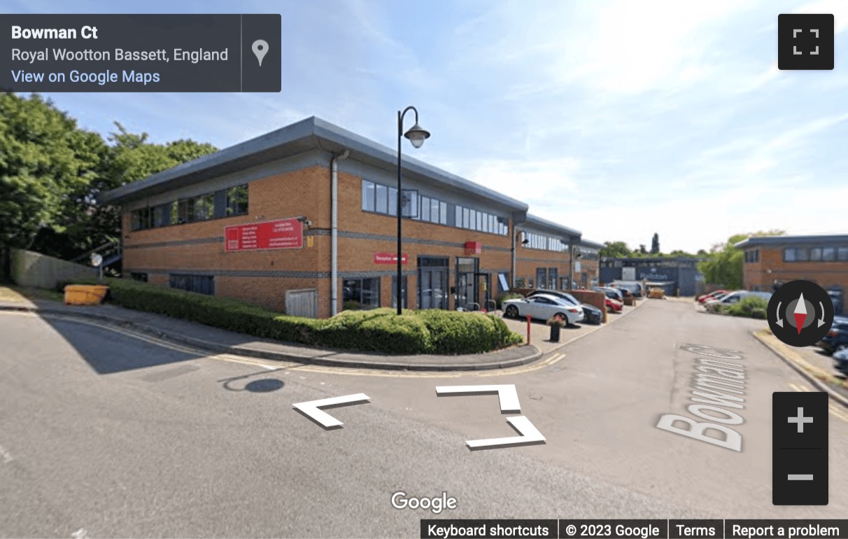 Street View image of Bowman House Business Centre, Bowman Court, Whitehill Lane, Royal Wootton Bassett, Swindon