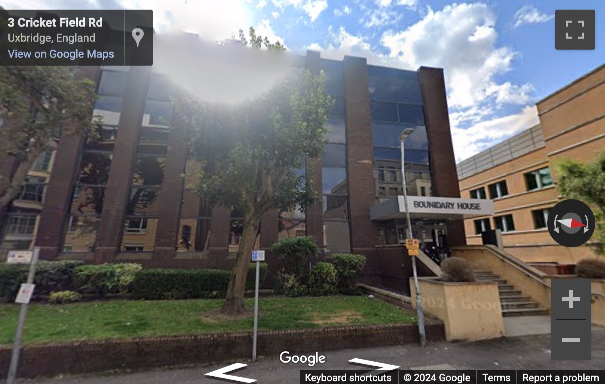 Street View image of Boundary House, Cricketfield Road, Uxbridge, Middlesex