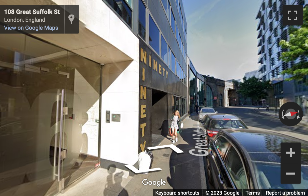 Street View image of 86-88 Great Suffolk Street, Southwark, Central London, SE1