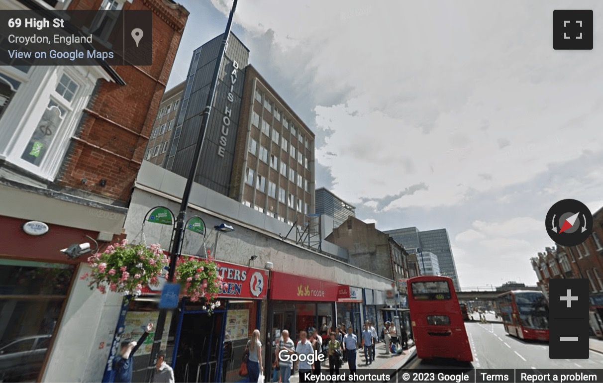 Street View image of 4th Floor, Davis House, 69-77 High Street, Croydon, Surrey