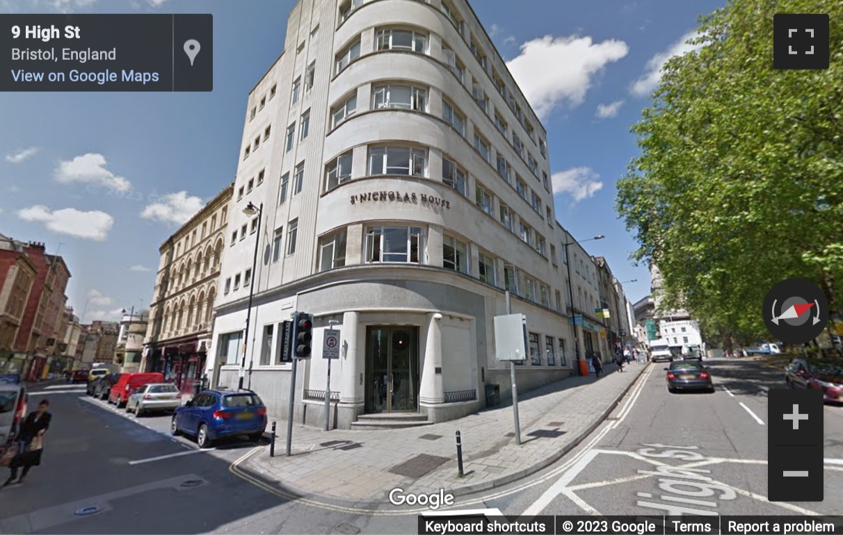 Street View image of St. Nicholas House, 31-34 High Street, Bristol, Gloucestershire