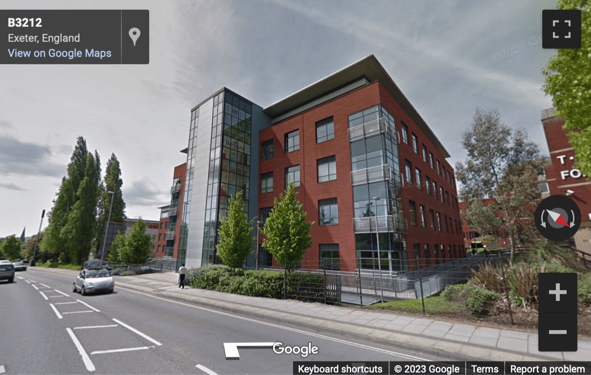 Street View image of The Senate, Southernhay Gardens, Exeter, Devon