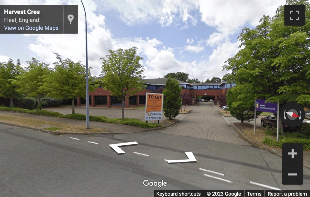 Street View image of Sentinel House, Ancells Business Park, Harvest Crescent, Fleet