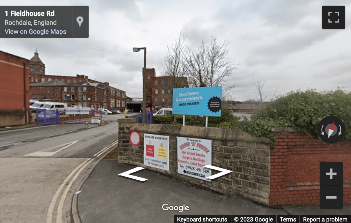 Street View image of Fieldhouse Industrial Estate, Rochdale, Lancashire