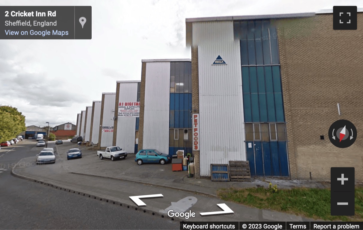 Street View image of Crickett Inn Industrial Estate, Derwent Street, Sheffield, Yorkshire