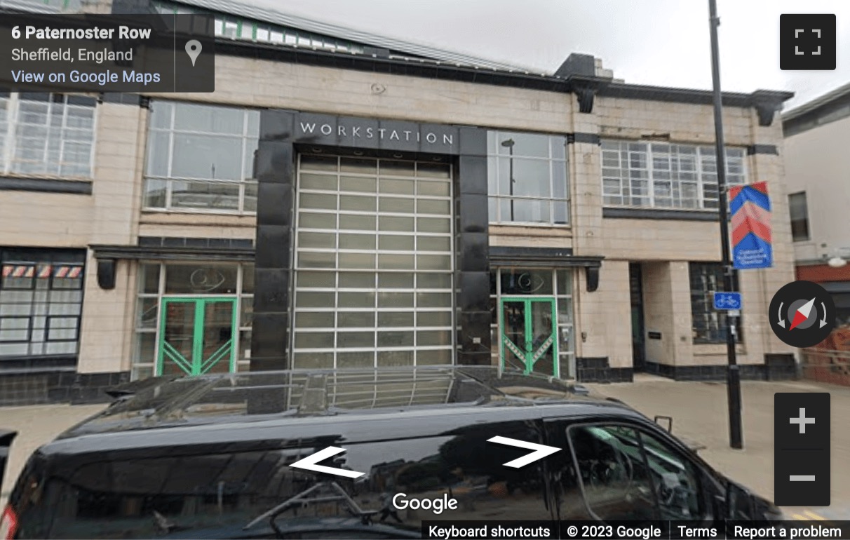 Street View image of 15 Paternoster Row, Cultural Industries Quarter, Sheffield, Yorkshire