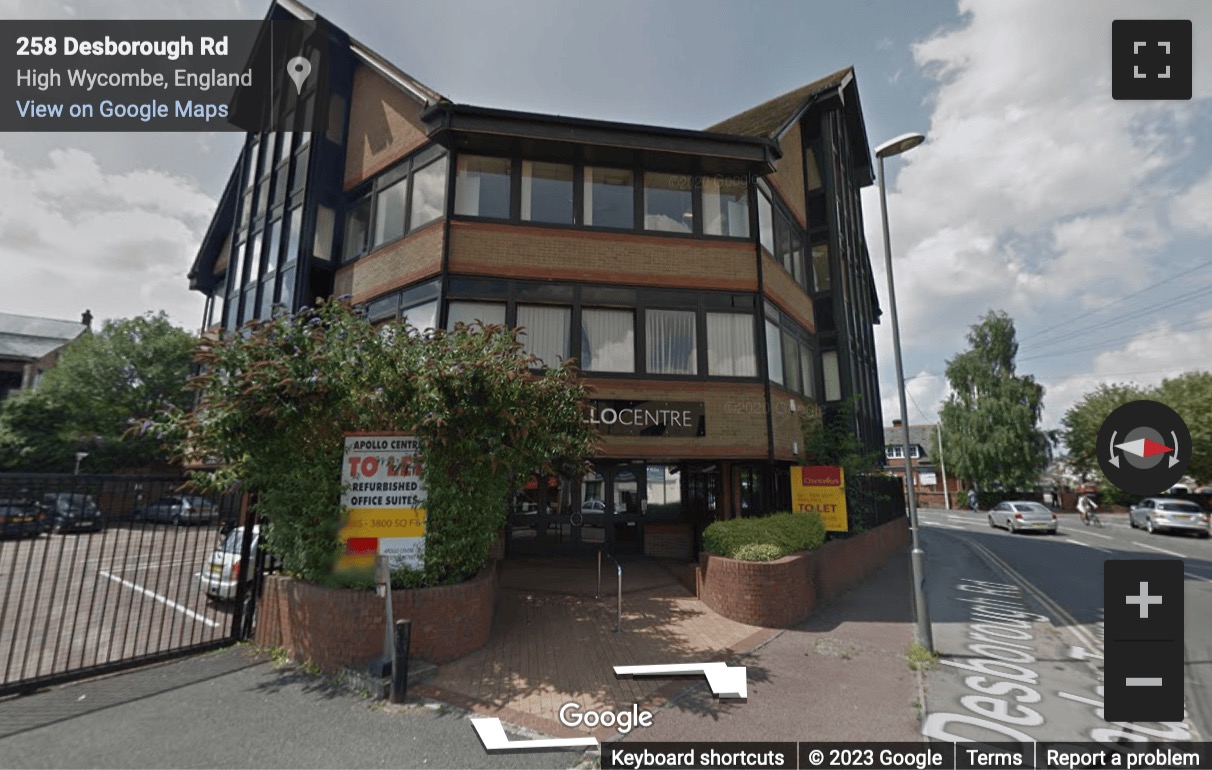 Street View image of Apollo Centre, Desborough Road, High Wycombe, Buckinghamshire