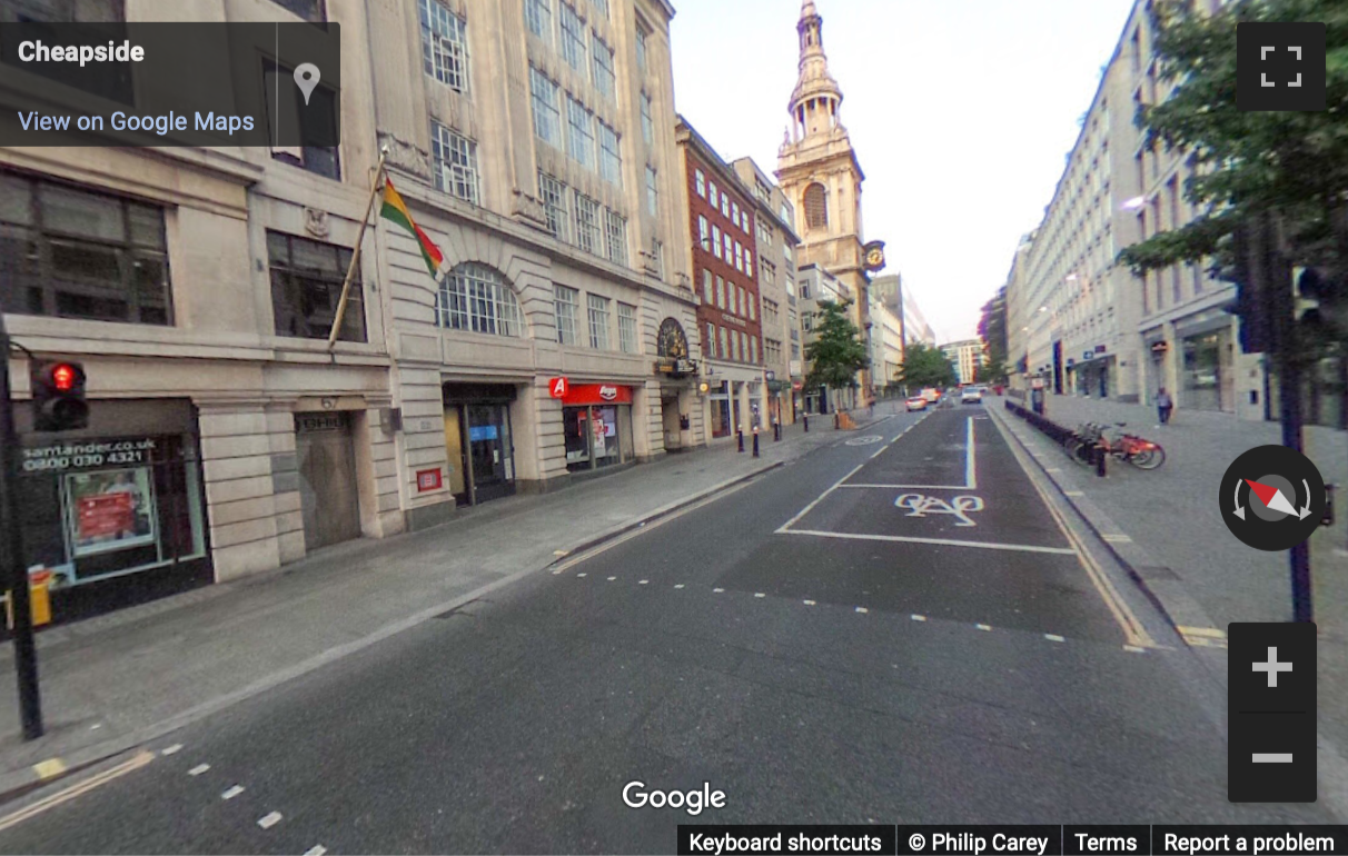 Street View image of 1 King Street, Central London, United Kingdom