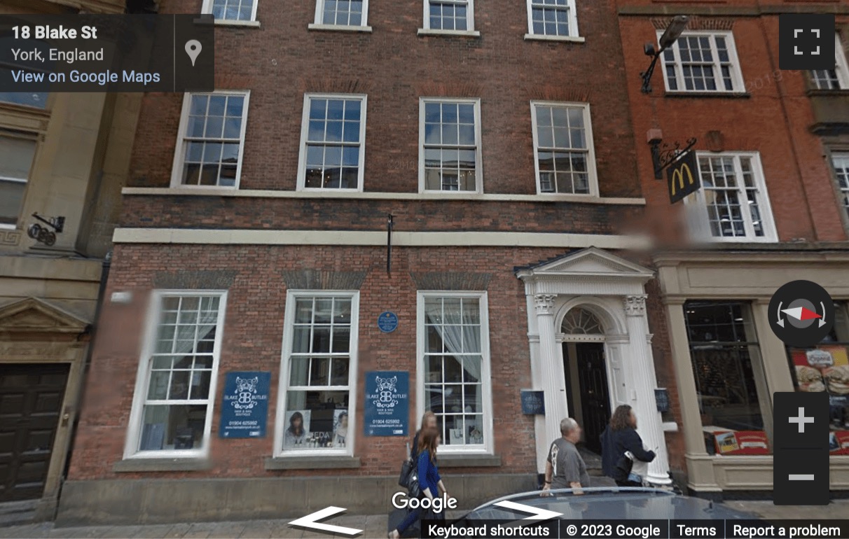 Street View image of Blake House, 18 Blake Street, York, Yorkshire