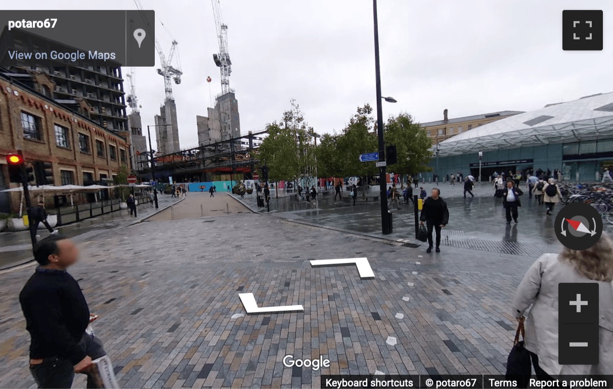 Street View image of Pancras Road, London - opposite King’s Cross St Pancras Station