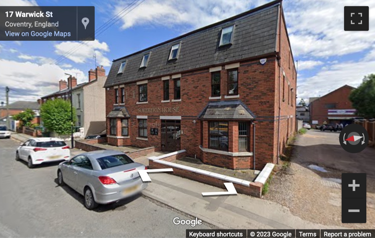 Street View image of Sovereign House, 12-14 Warwick Street, Coventry, West Midlands