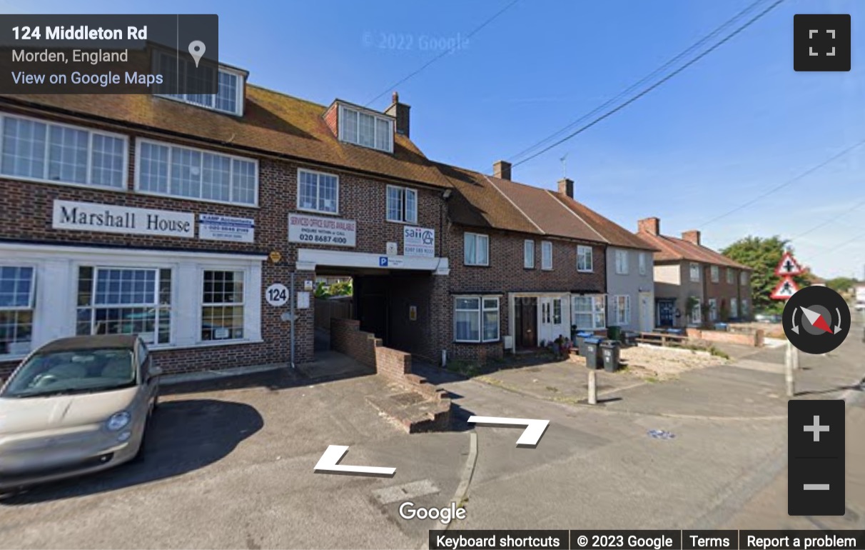 Street View image of Marshall House, 124 Middleton Road, Morden, Surrey