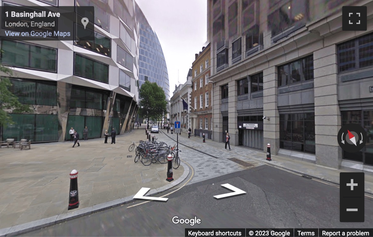 Street View image of 80 Coleman Street, London Financial District, EC2R (Near Crossrail)