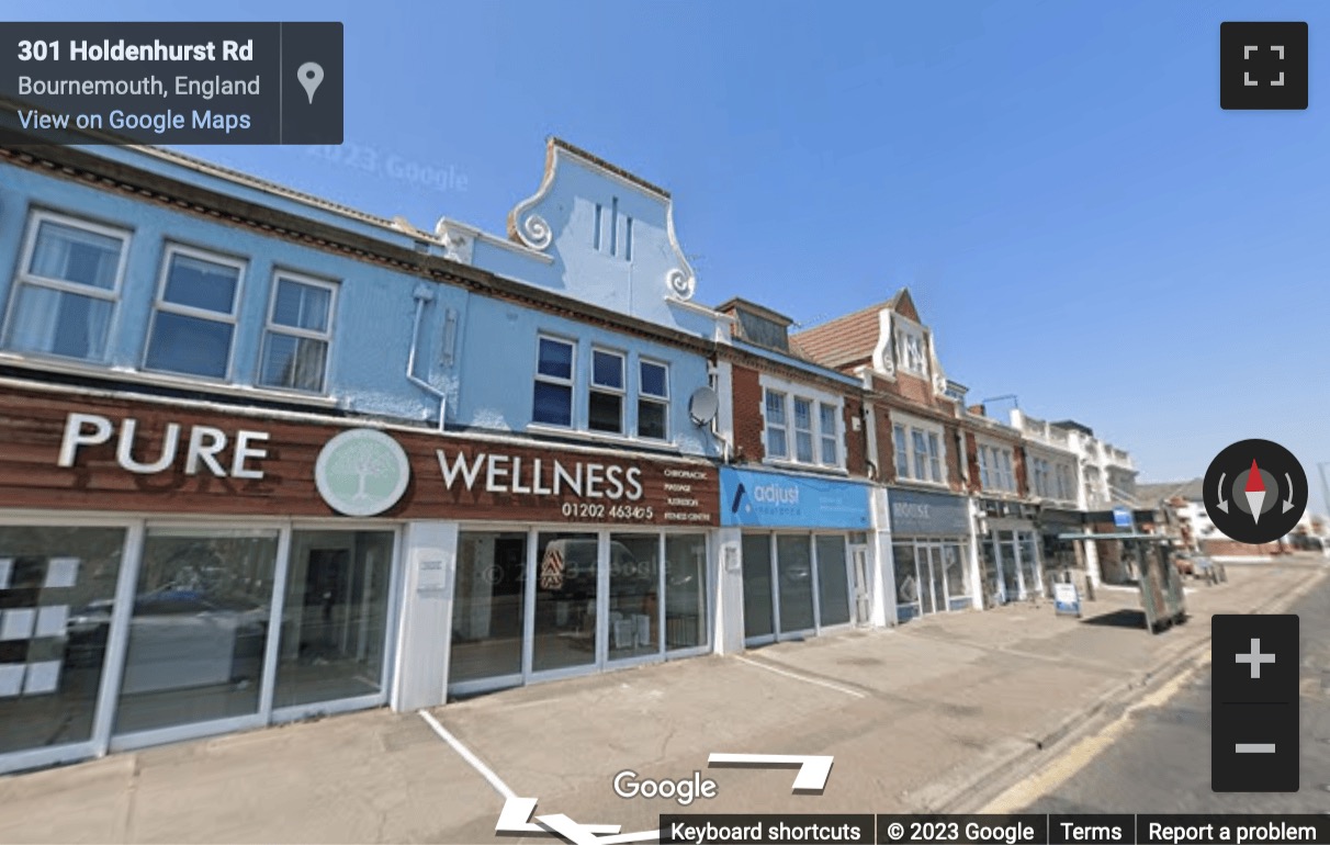 Street View image of 303 Holdenhurst Road, Bournemouth, Dorset