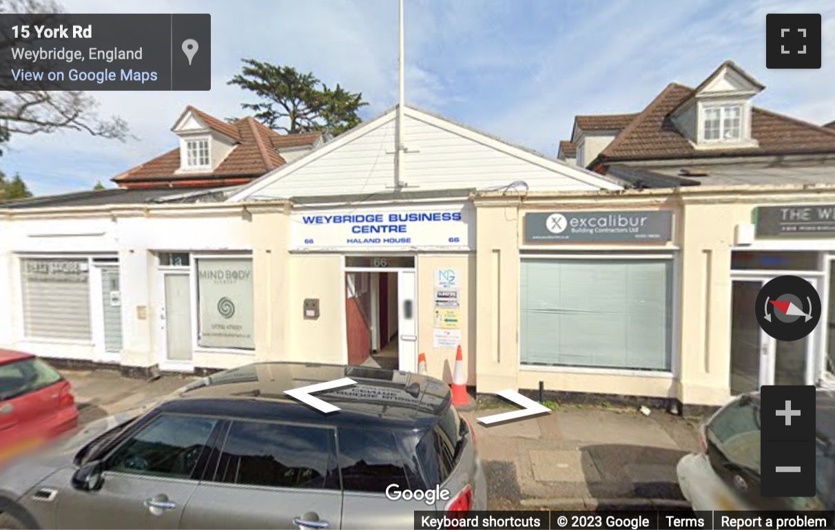 Street View image of Haland House, 66 York Road, Weybridge, Surrey