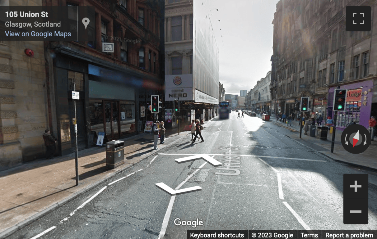 Street View image of 111 Union Street, Glasgow, Scotland