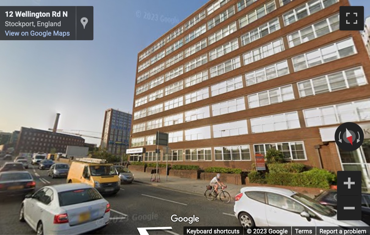 Street View image of Beckwith House, 1-13 Wellington Road North (A6), Stockport, Cheshire