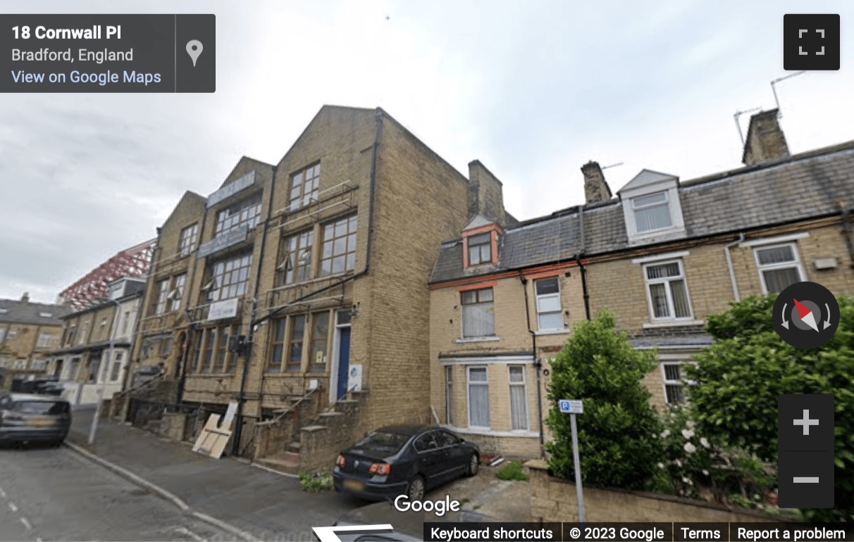 Street View image of Tradeforce Building, Cornwall Place, Bradford, Yorkshire