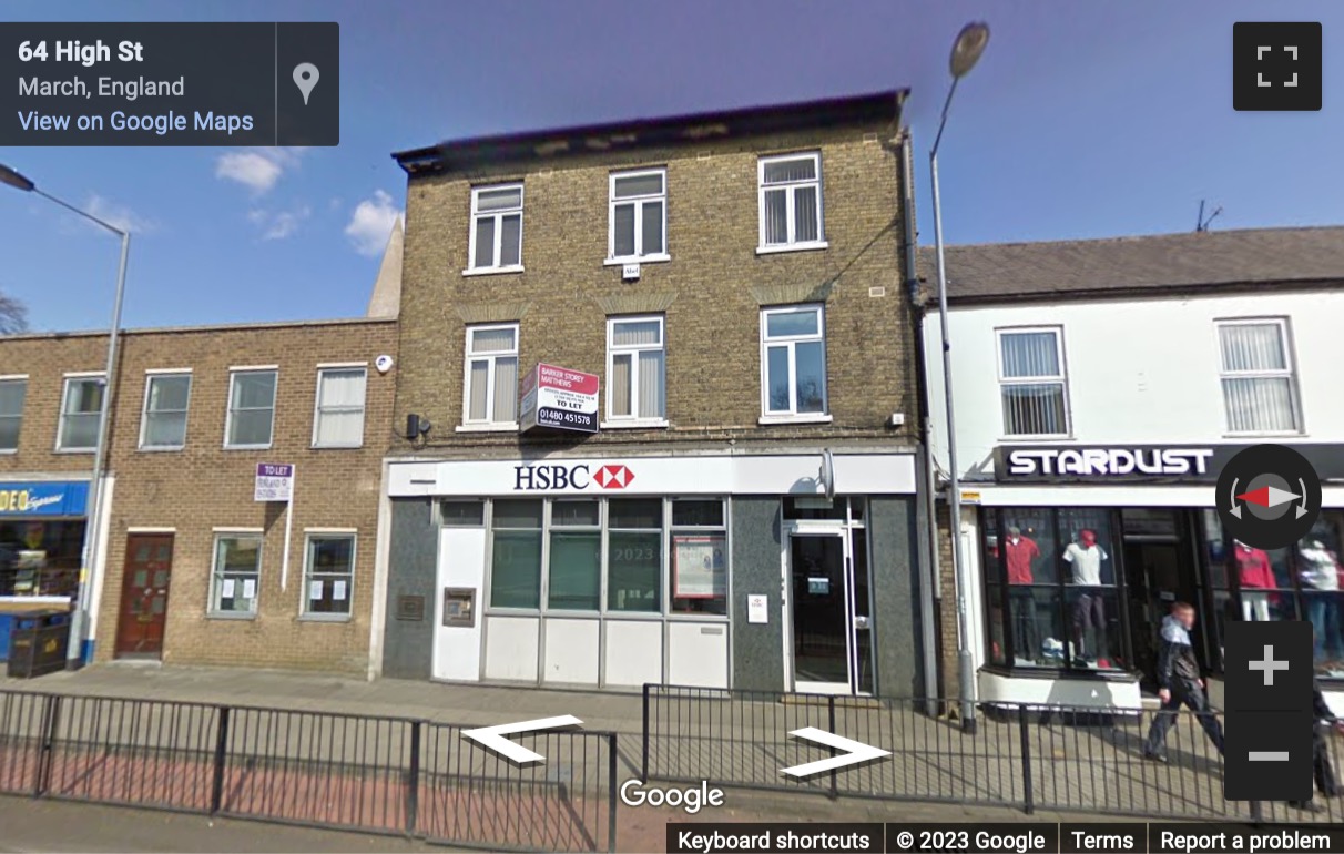 Street View image of 62 High Street (1st floor), March, Cambridgeshire