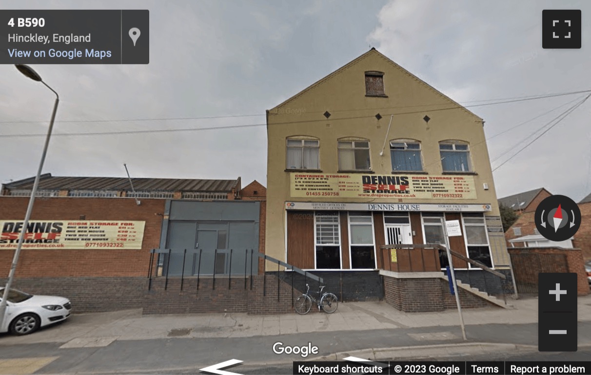 Street View image of Dennis House, 4 Hawley Road, Hinckley, Leicestershire