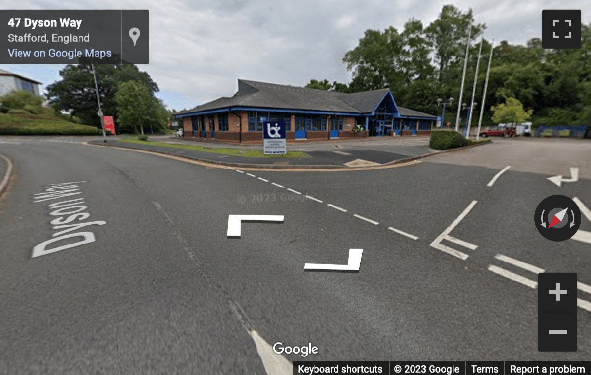 Street View image of Staffordshire University Business Village, Dyson Way, Staffordshire Technology Park