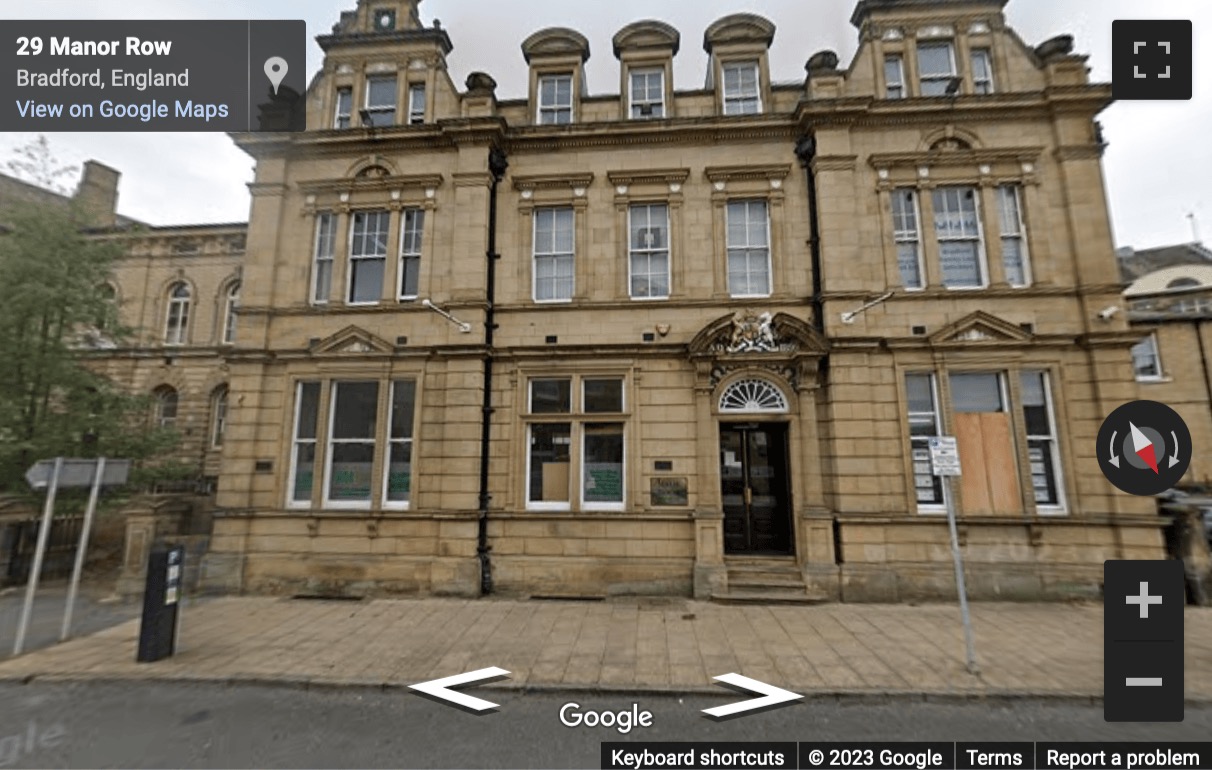 Street View image of 29 Manor Row, Bradford, Yorkshire