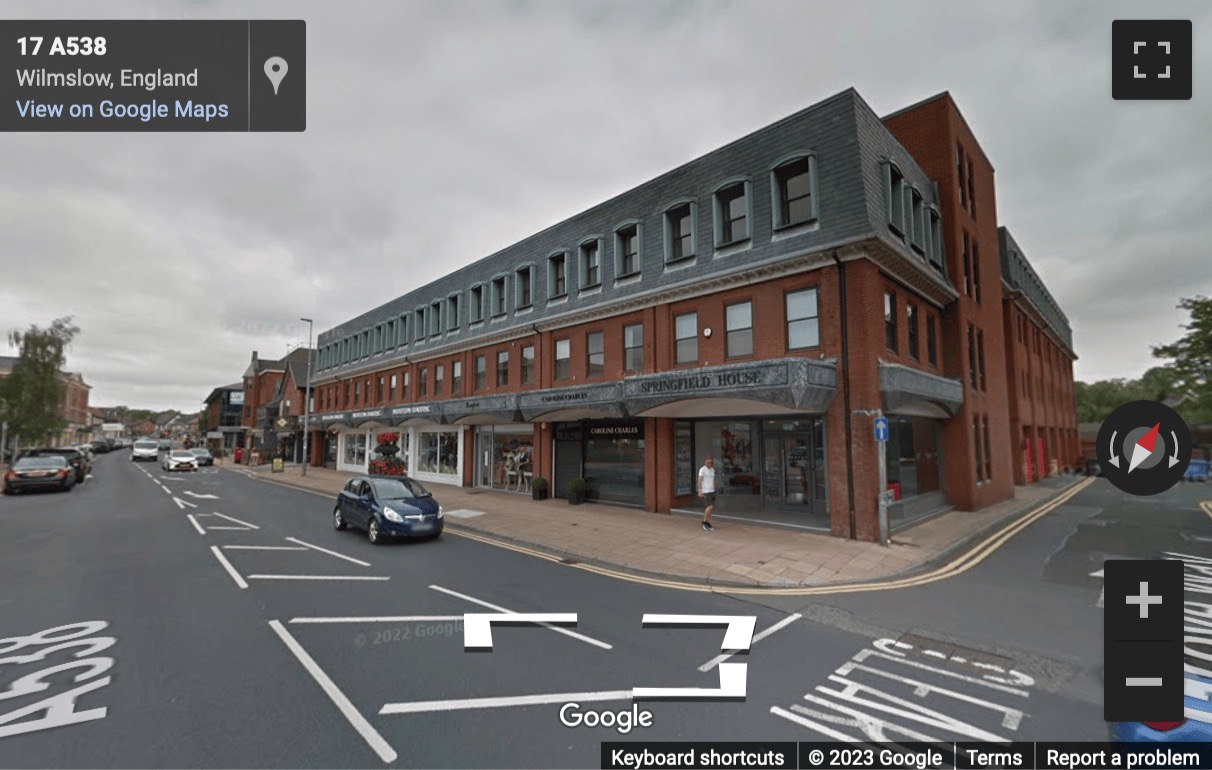 Street View image of Springfield House, Water Lane, Wilmslow, Cheshire