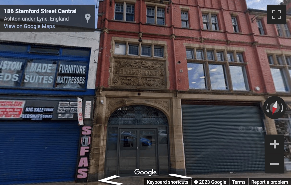 Street View image of Clarence Arcade, Stamford Street, Ashton Under Lyne, Lancashire