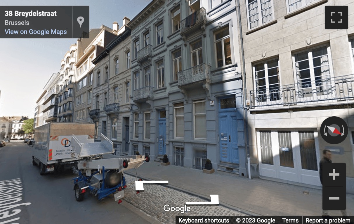 Street View image of Rue Breydel, 34-36, Brussels, Belgium