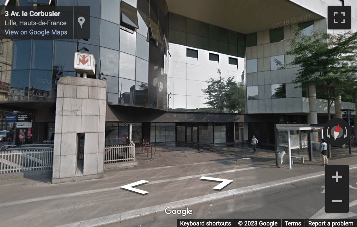 Street View image of 21 Avenue Le Corbusier, Lille, Nord Pas De Calais, France