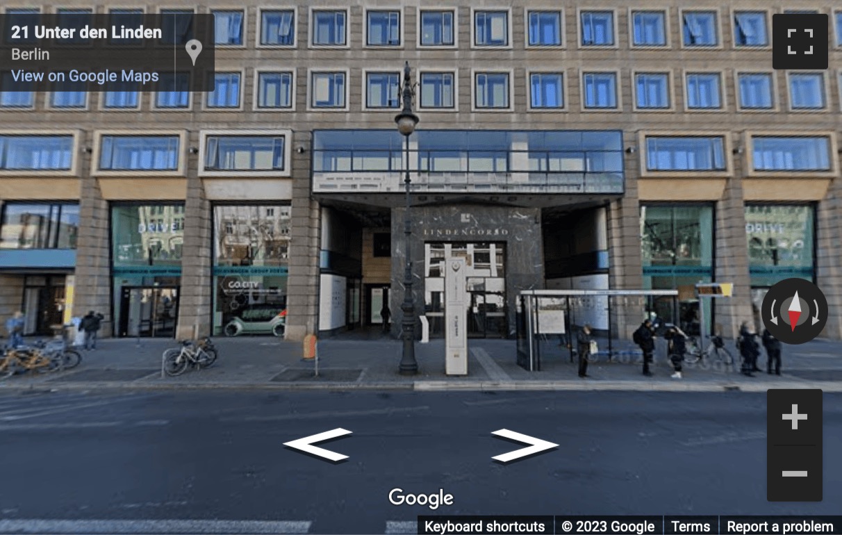 Street View image of Unter den Linden 21, Lindencorso, Berlin, Brandenburg, Germany