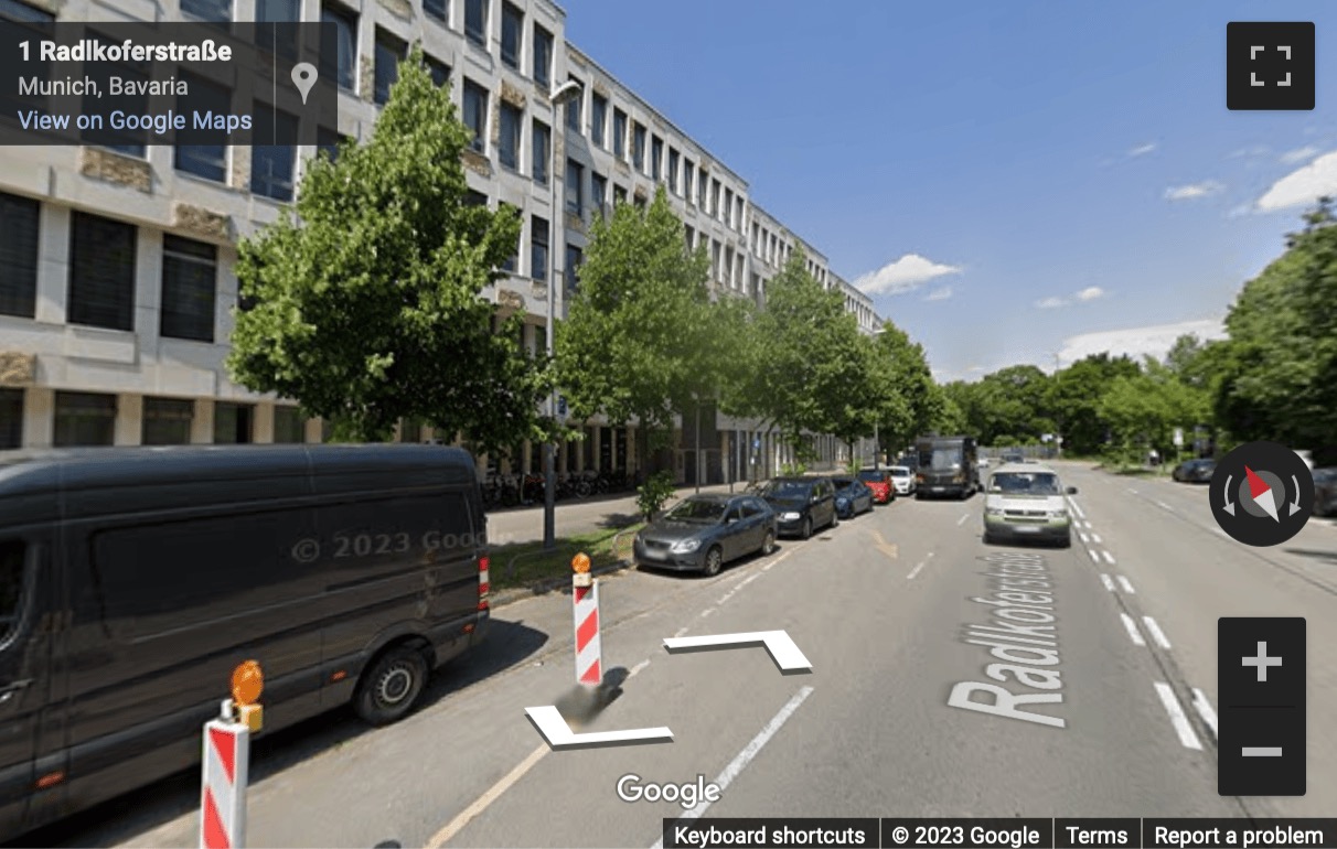 Street View image of Radlkoferstr. 2, Munich, Bayern, Germany