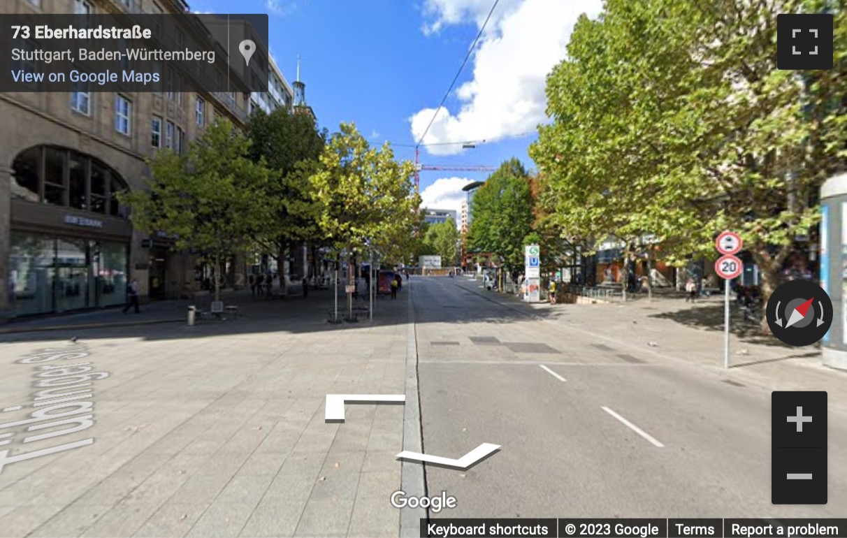 Street View image of Königstraße 80, Stuttgart, Baden Wurttemberg, Germany