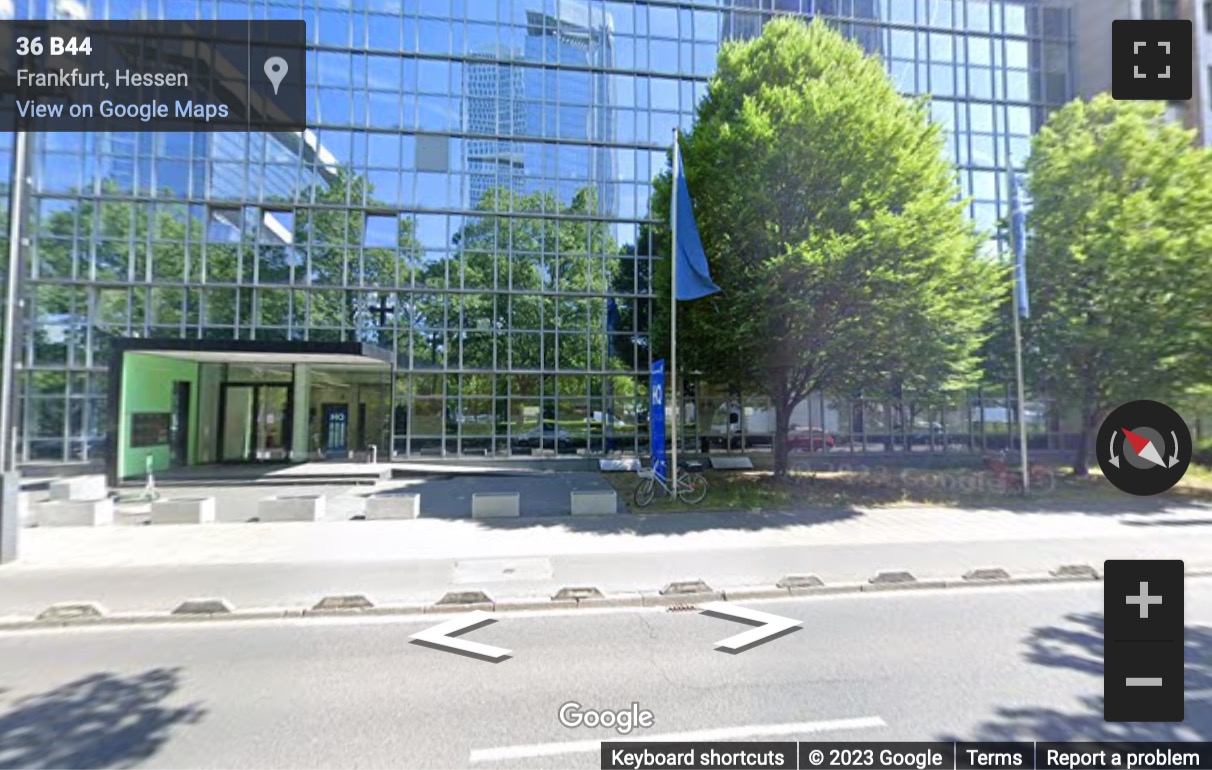 Street View image of Friedrich-Ebert-Anlage 36, Frankfurt, Hessen, Germany