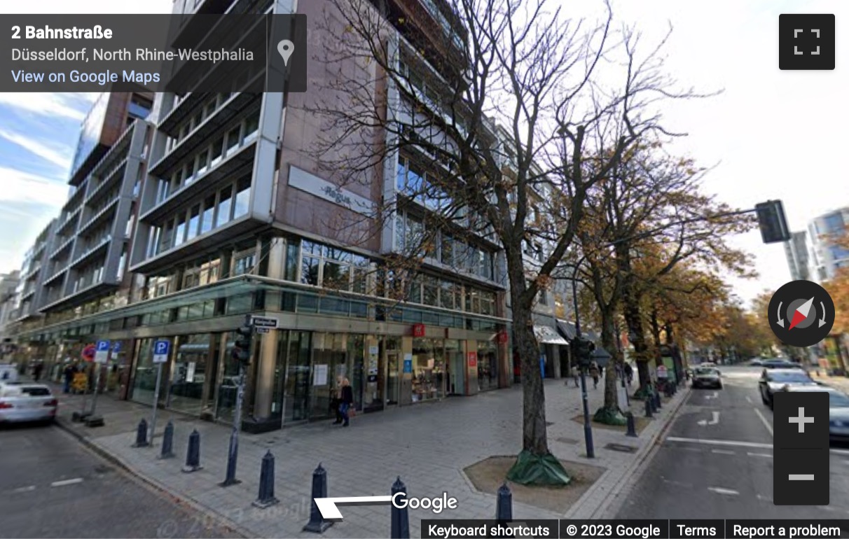 Street View image of Königsallee 92a, 4. und 5. Stock, Dusseldorf, Nordrhein Westfalen, Germany