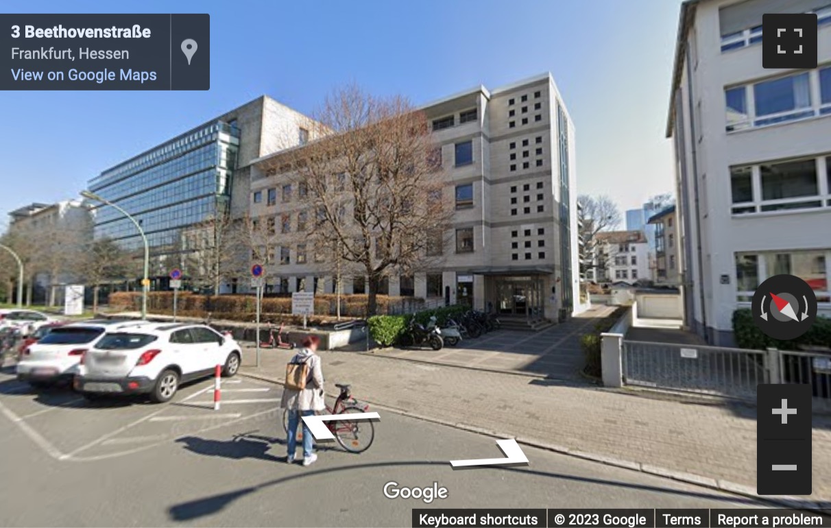 Street View image of Beethovenstraße 8-10, Frankfurt, Hessen, Germany