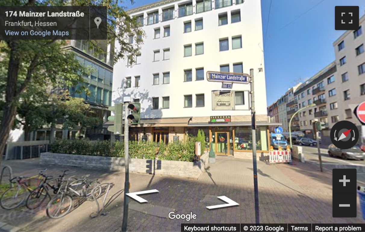 Street View image of Mainzer Landstrasse 176, Frankfurt, Hessen, Germany