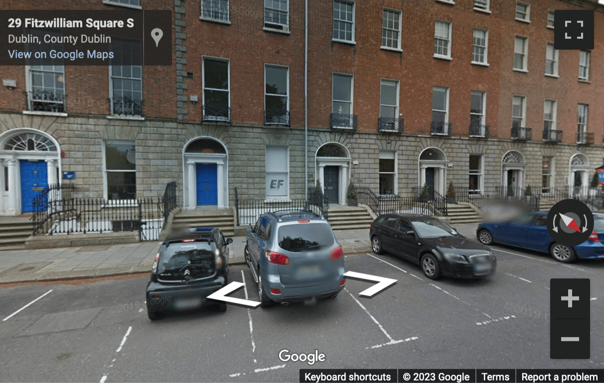 Street View image of 33 Fitzwilliam Square, Dublin, Ireland