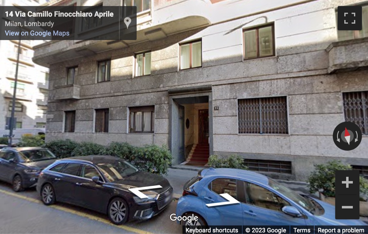 Street View image of Via Finocchiaro Aprile 14, Milan, Italy