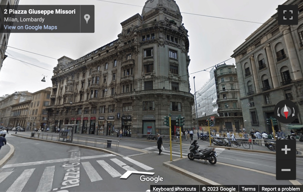 Street View image of Piazza Missori, Milan, Italy