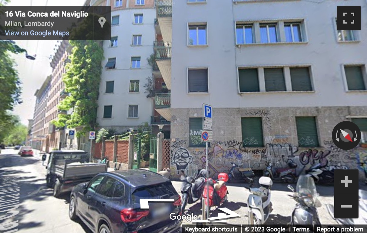 Street View image of Conca del Naviglio 18, Milan, Italy (near Navigli)