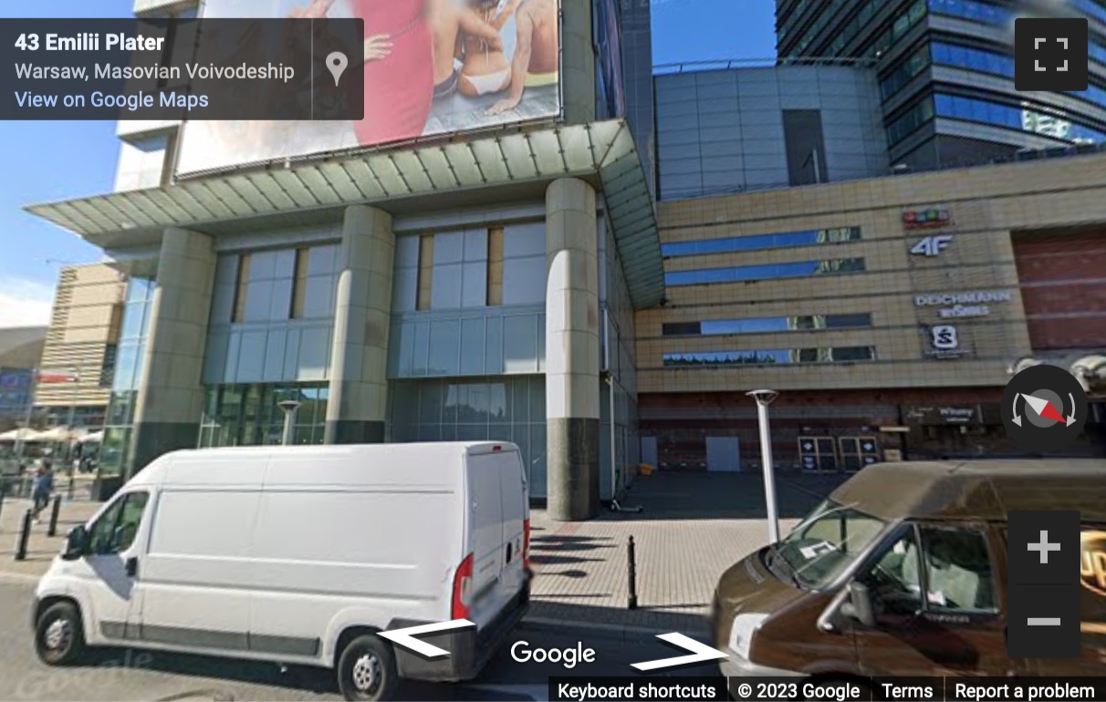 Street View image of 14th Floor, Skylight Building, Zlote Tarasy, Ul. Zlota 59, Warsaw, Poland