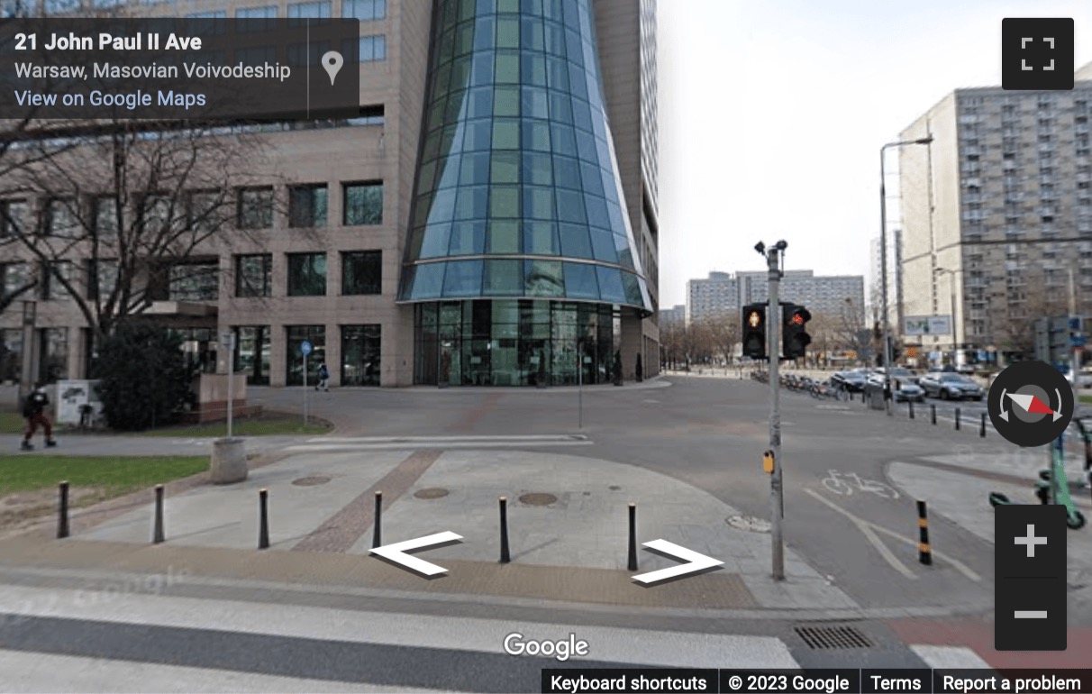 Street View image of Al. Jana Pawla II 23, Warsaw, Poland