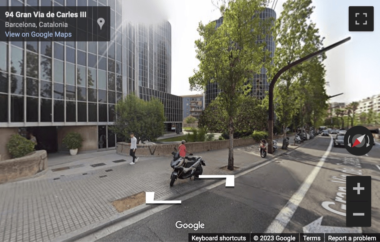 Street View image of Gran Via de Carles III 98, planta 10, Barcelona, Spain