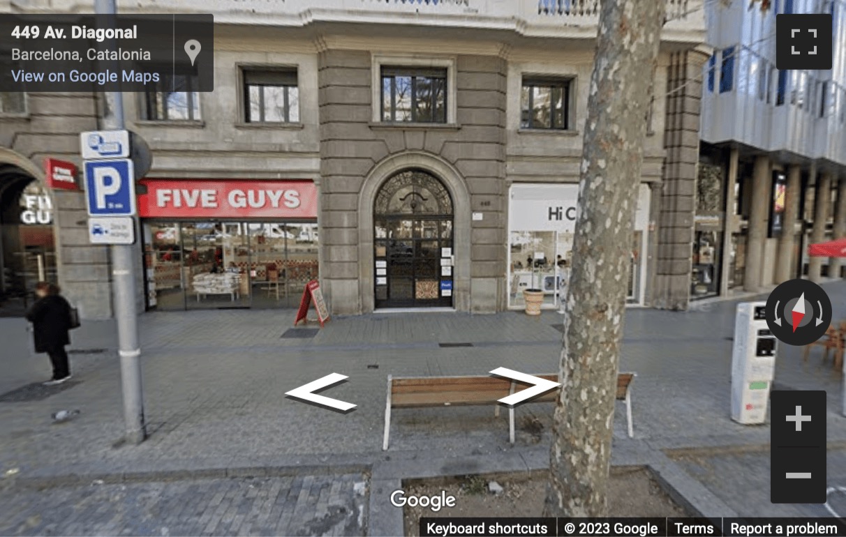 Street View image of Avenida Diagonal, 449 (4º), Barcelona, Spain