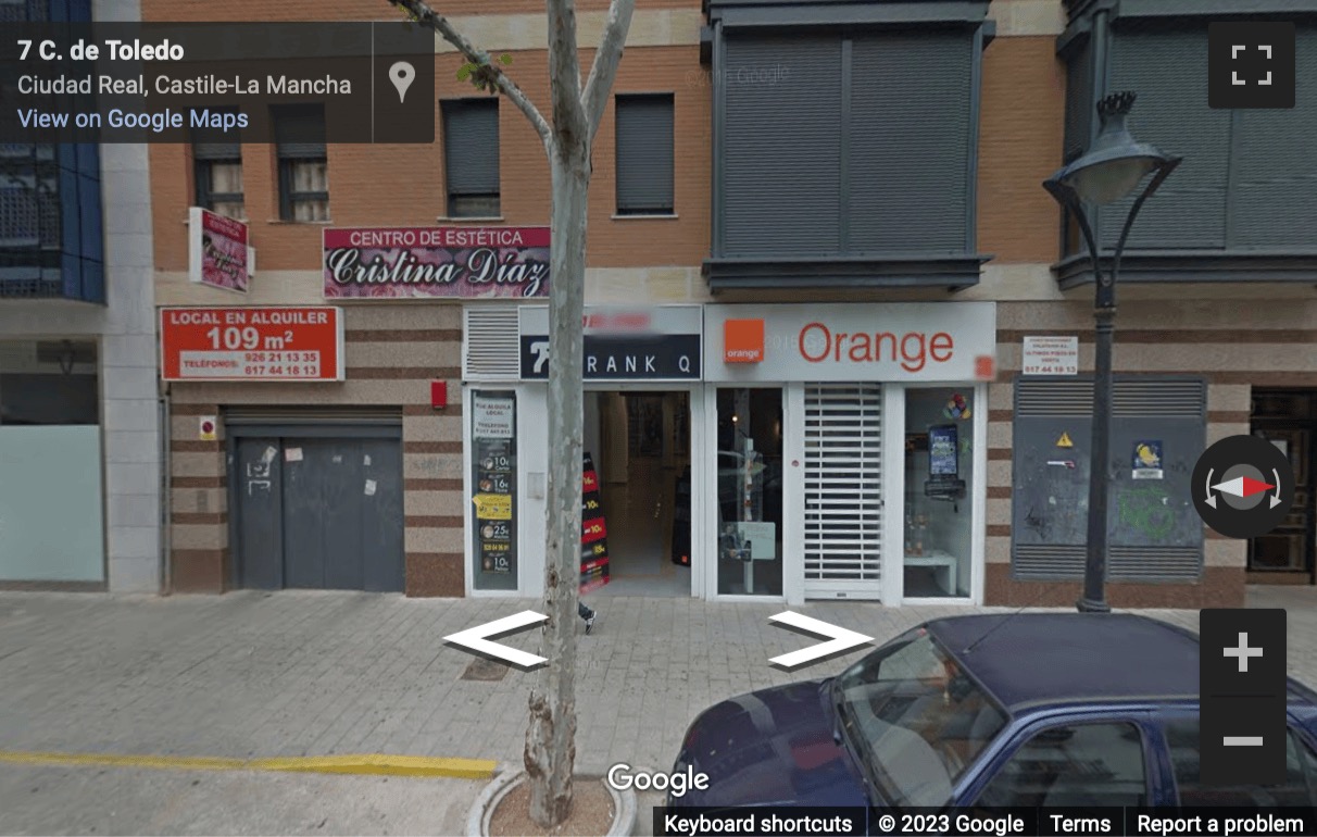 Street View image of Calle Toledo, 8, 2º, Edificio Miró, Ciudad Real, Spain