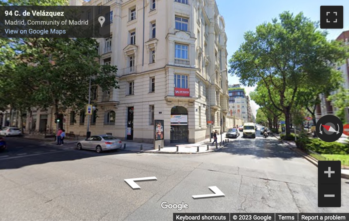 Street View image of Velázquez, 94, 1st Floor, Madrid, Spain