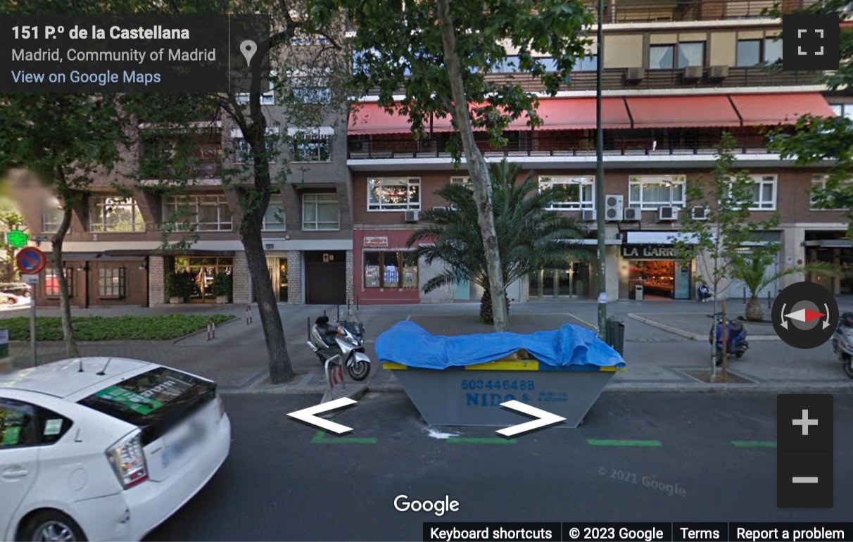 Street View image of Paseo de la Castellana 153 Bajo, Madrid, Spain