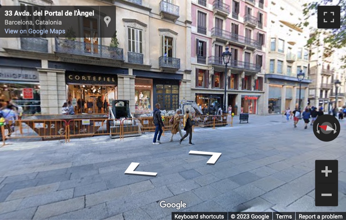 Street View image of Portal del Angel, 36, Barcelona, Spain